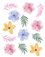 Adesivo Jardim Aquarelado - flor ramos - comprar online