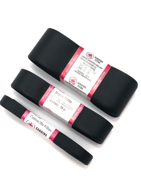 GORGURÃO LISO SANDING 5 METROS COR 06 PRETO