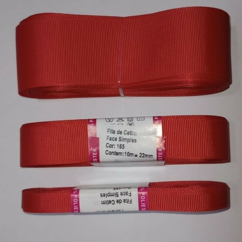 GORGURÃO LISO SANDING 10 METROS COR 165 VERMELHO VIVO
