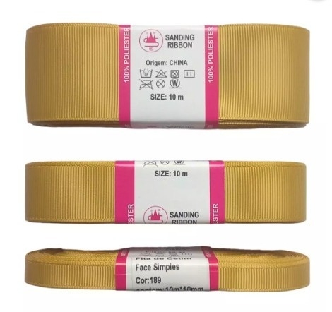 GORGURÃO LISO SANDING 10 METROS COR 189 OURO