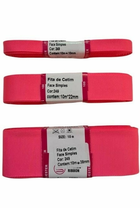 GORGURÃO LISO SANDING 10 METROS COR 249 ROSA FLÚOR