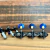 Tarraxa para violão seis cordas pino grosso – botões em resina azul