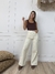 Jeans Super Wide Leg Angie Beige By Cataleia