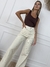 Jeans Super Wide Leg Angie Beige By Cataleia en internet