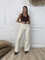 Jeans Super Wide Leg Angie Beige By Cataleia - Cataleia
