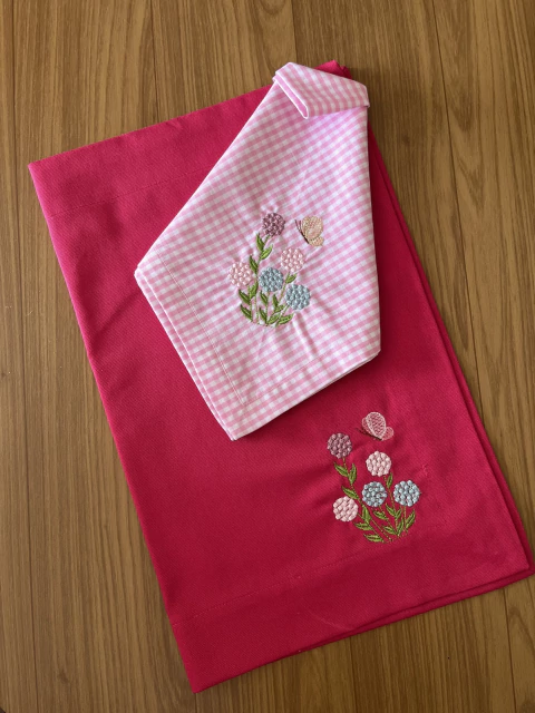 Kit Guardanapo + Americano Hortênsias