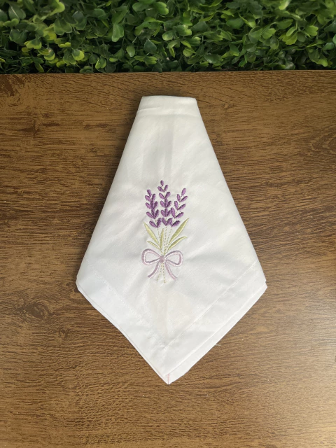 Guardanapo com bordado Lavanda