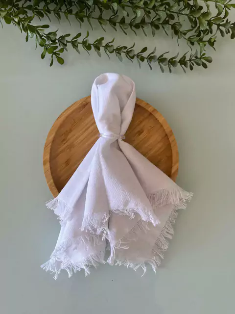Guardanapo franja branco