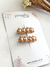 Hair Clip Margarida dupla - Marrom - comprar online