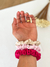 Imagem do Kit trio Mini Scrunchies - Rosa balé, pink e champanhe