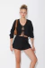 Blusa Manga Ancha Doble Tira Lino Sora - tienda online