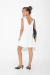Vestido Escote V c Volado Creep Liviano - tienda online
