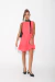 Vestido Escote V c Volado Creep Liviano - comprar online