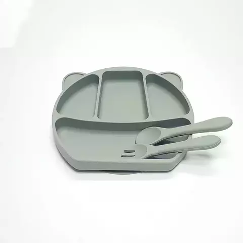 Kit Alimentação Infantil – Prato Antiderrapante com Talheres Ergonômicos - comprar online