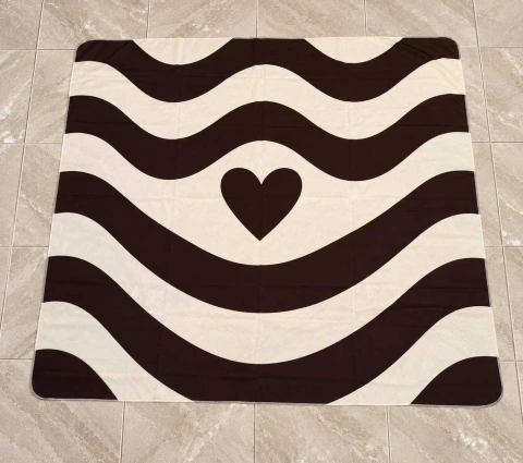 LONA 150X150 ONDAS MARRONES
