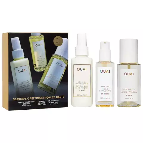 Ouai - Kit para cabelo e corpo, condicionador ''Leave In'' e óleo capilar St. Barts