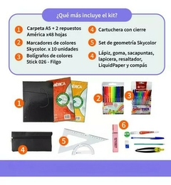 Kit Escolar + carpeta Y HOJAS DE REGALO - tienda online