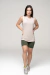 Blusa Cavada em Viscolycra Fitness Creme - Leão Moda Fitness | Goiânia