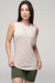 Blusa Cavada em Viscolycra Fitness Creme