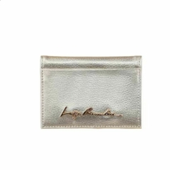 PORTA CARTÕES LUIZA BARCELOS METALIZADO DOURADA 89990159 - comprar online