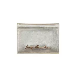 PORTA CARTÕES LUIZA BARCELOS METALIZADO DOURADA 899990156 - comprar online