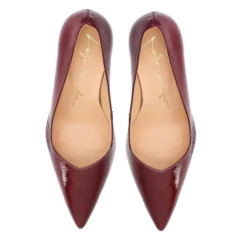 SCARPIN ANABELA LUIZA BARCELOS COURO VERNIZ MARSALA 13420010 - Loja Vita