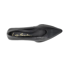SCARPIN KITTEN HEEL LUIZA BARCELOS COURO PRETO 14070003 - loja online