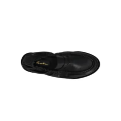 MOCASSIM MULE LUIZA BARCELOS DRAPEADO COURO PRETO 50460002 - Loja Vita