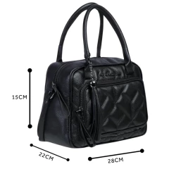 Imagem do BOLSA MÉDIA BOLSO FRENTE LUIZA BARCELOS PRETA 77770645