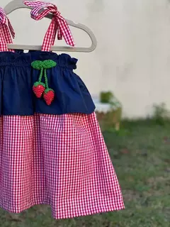 Vestido morango crochê - comprar online