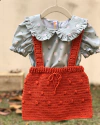 Conjunto Salopete / blusa flores