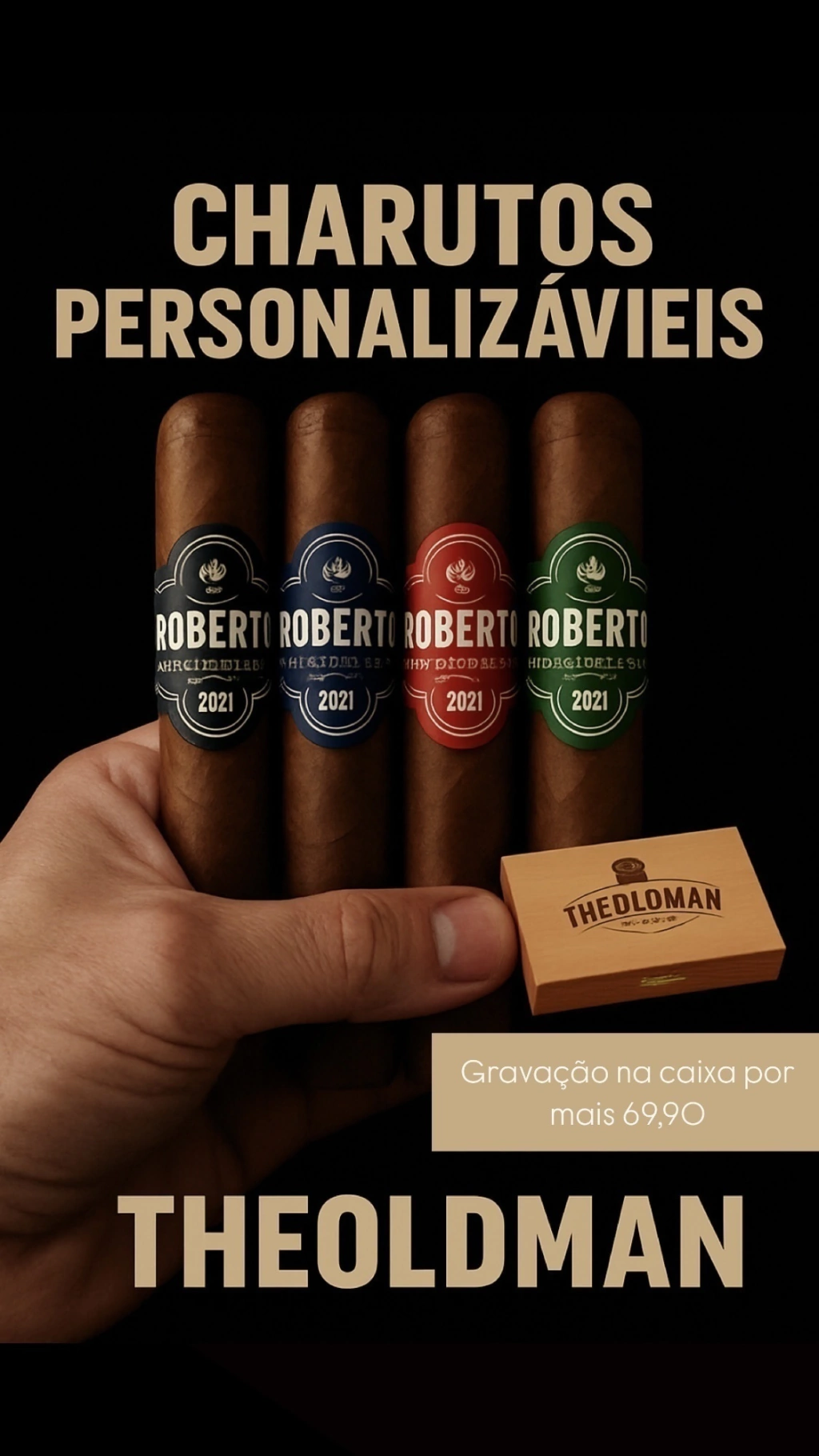 Charutos Personalizados - Caixa com 10