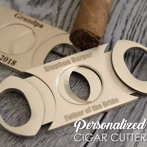 Cortador de charuto personalizado com lâmina de guilhotina dupla