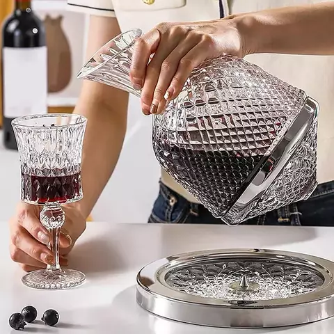 Decantador de vinho de rotação de alto grau