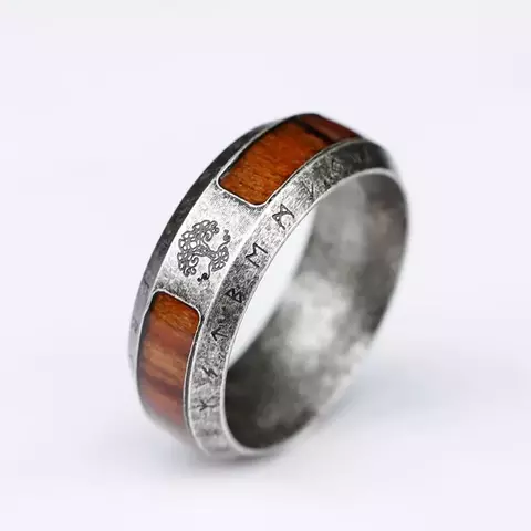 Anel aço inoxidável viking árvore da vida