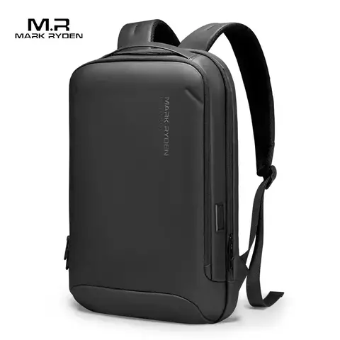 Mochila Minimalista Preto e Cinza, Shell Duro.