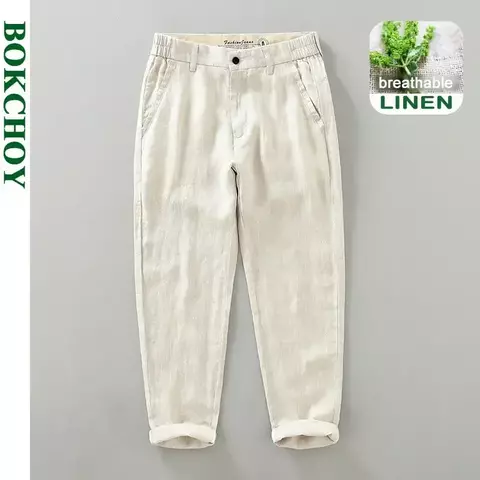 SummerLinen – Calça Casual em Linho