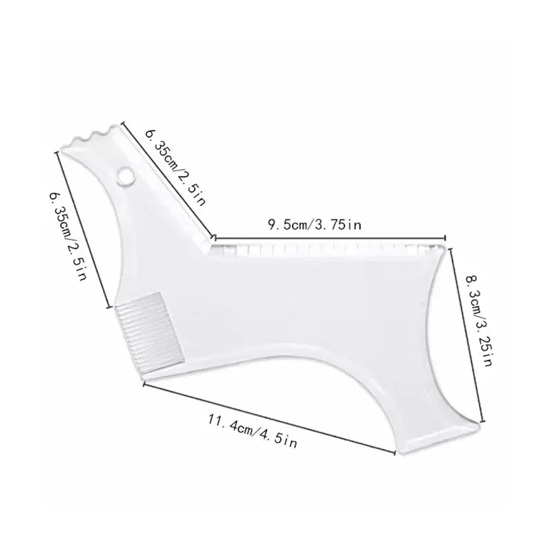 Modelo de barba e pente estêncil flexível