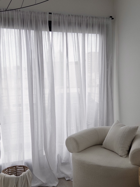 Cortina Gasa 150x300 Algodón 2 Paños