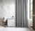 Cortina De Baño Jean Cartier Emboss Con 12 Ganchos - Línea Blanca