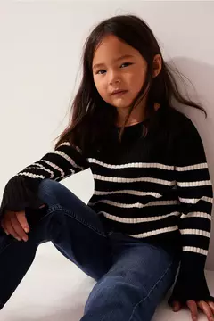 Sweater H&M Rayas Negro - comprar online