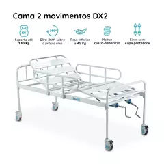 Cama Hospitalar DX2 2 Movimentos até 180 Kg Dellamed - buy online