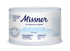 Fita de Silicone Hipoalérgica Missner 2,5cm x 1,5m