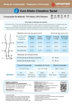 Meia de compressão compressão graduada 20-30mmHg - Venomed - comprar online
