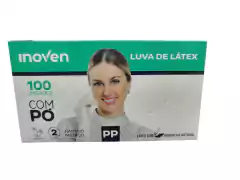 Luva de Látex Branca Com Pó 100un - Inoven