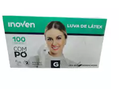 Luva de Látex Branca Com Pó 100un - Inoven na internet