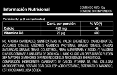 Pack x3 - Calcio 600mg + Vitamina D3 - 60 Comprimidos en internet