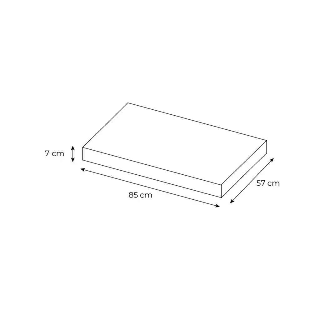 Caja de la mesa ratona gota: 85 × 57 × 7 cm