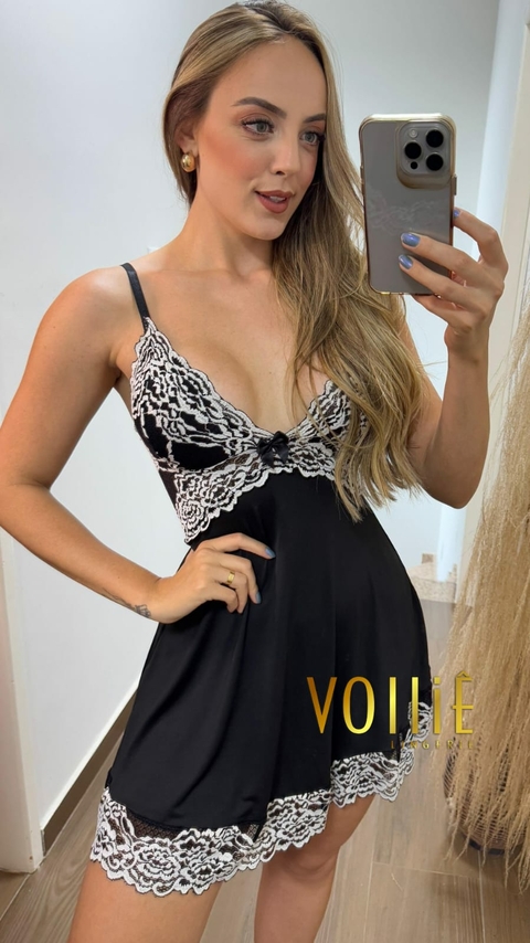 Camisola Romantic - Preta bicolor