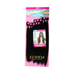 Whitney Plus Brazilian Virgin Hair 50CM/55CM/60CM - 1B com 9 Telas